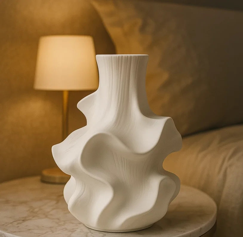 Artisan Black & White Ceramic Vase | Creative Luxury Home Décor