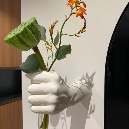 3D Hand Wall Vase | Sculptural Wall Art & Luxury Home Décor