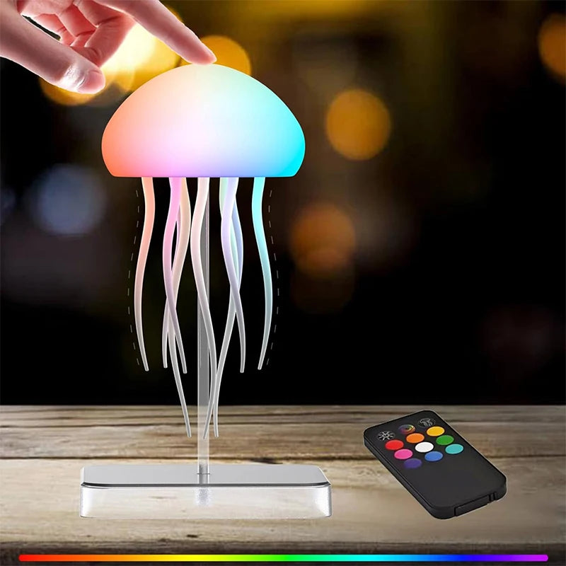 LED Jellyfish Lamp with 9 Tentacles & Remote Control