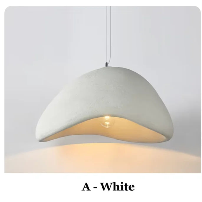 Wabi-Sabi Pendant Light | Modern LED Chandelier | White & Grey | 30–60cm