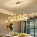 Luxora Gold Crystal Chandelier K9 Round Multi Tier Pendant Limited Edition