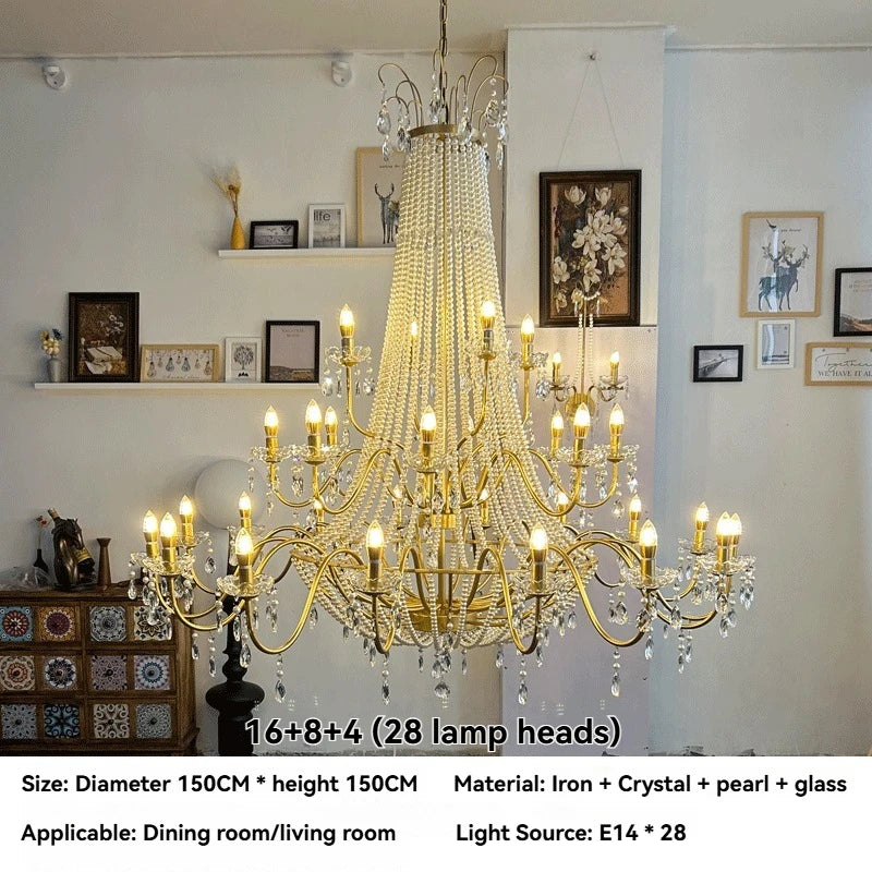Artpad Gold Crystal Chandelier Pearl Beads Limited Edition