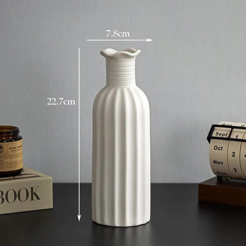 Pure White Ceramic Vase | Timeless Minimalist Home Décor