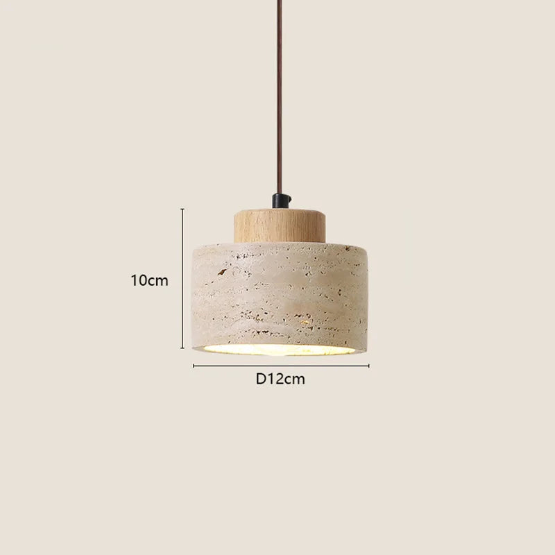 Cave Stone Pendant Light | Wabi-Sabi Bedside Lamp | Contemporary LED | E27