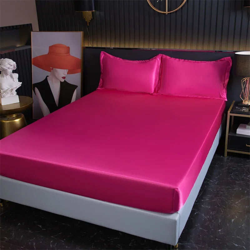 Lan Duo Mao Luxury Satin Fitted Sheet Elite Rayon Finish