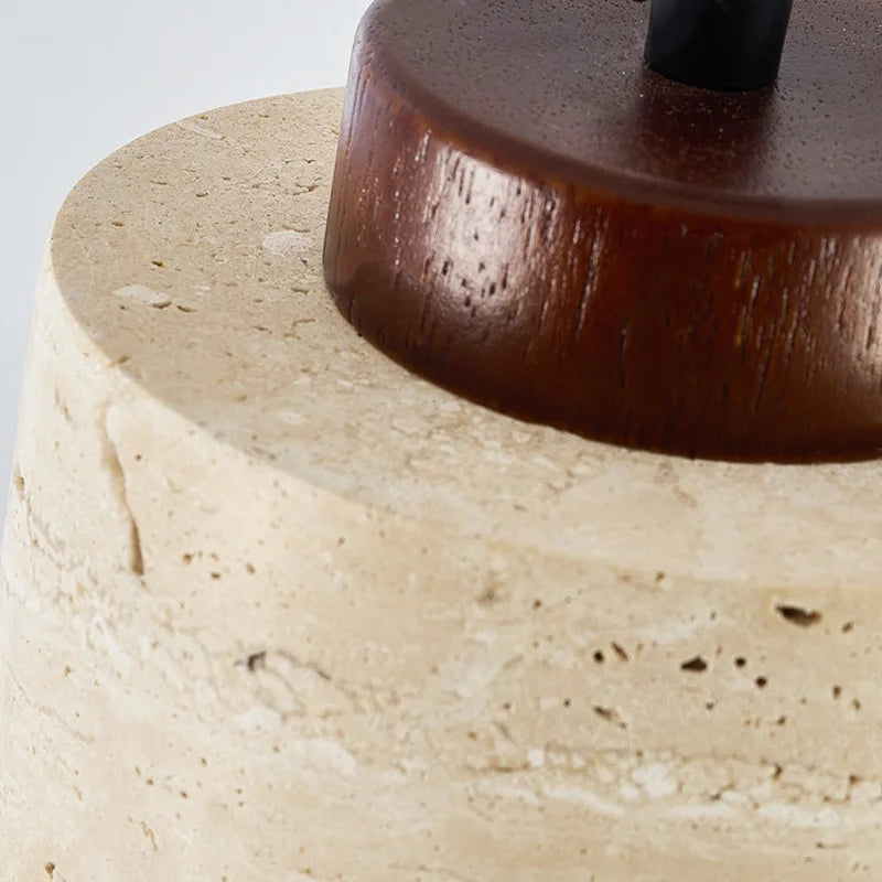 Cave Stone Pendant Light | Wabi-Sabi Bedside Lamp | Contemporary LED | E27