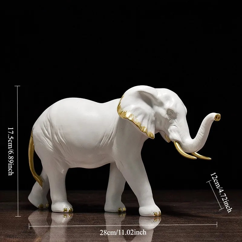 Sculptural Elephant Figurine | Luxury Resin Statue for Home Décor & Gifting