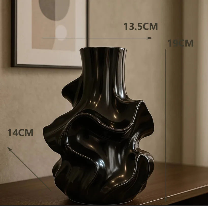 Artisan Black & White Ceramic Vase | Creative Luxury Home Décor