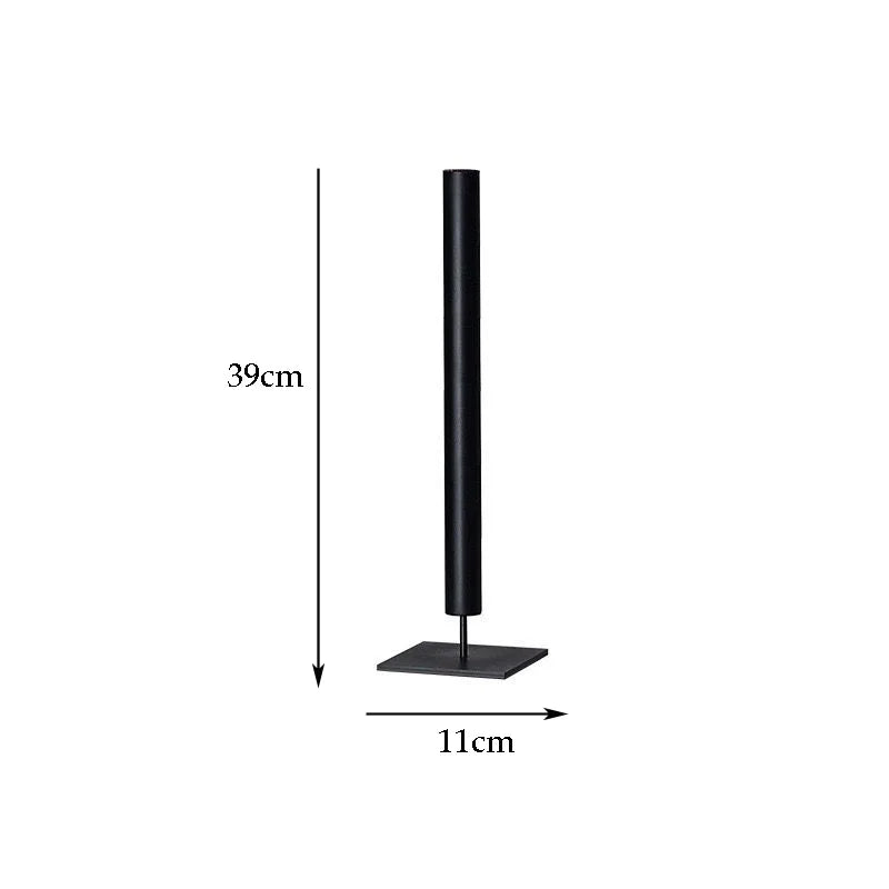 Black Wrought Iron Architectural Vase | Industrial Luxury Home Décor