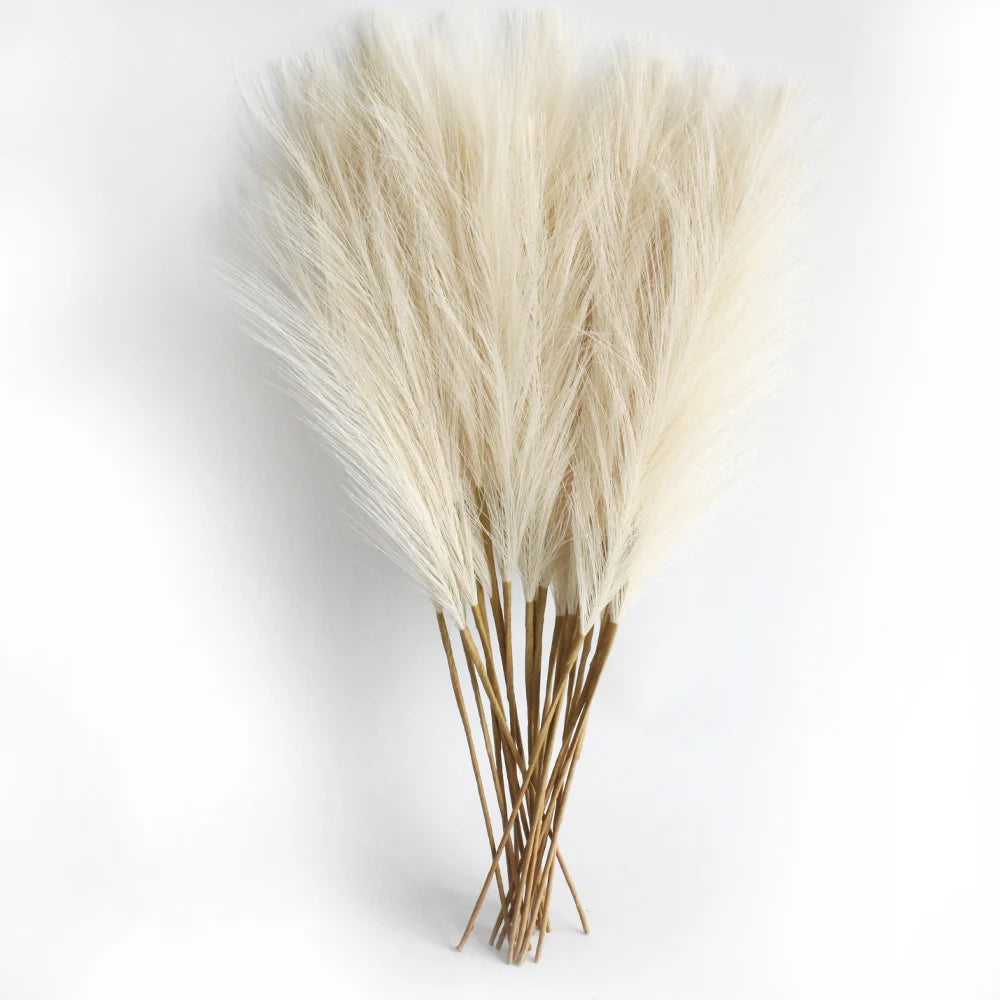 Six Pieces Artificial Pampas Grass For DIY Floral Arrangements Wedding Decor