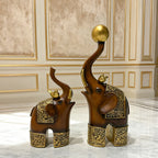 Wood Grain Animal Sculpture | Luxury Resin Ornament for Refined Interiors