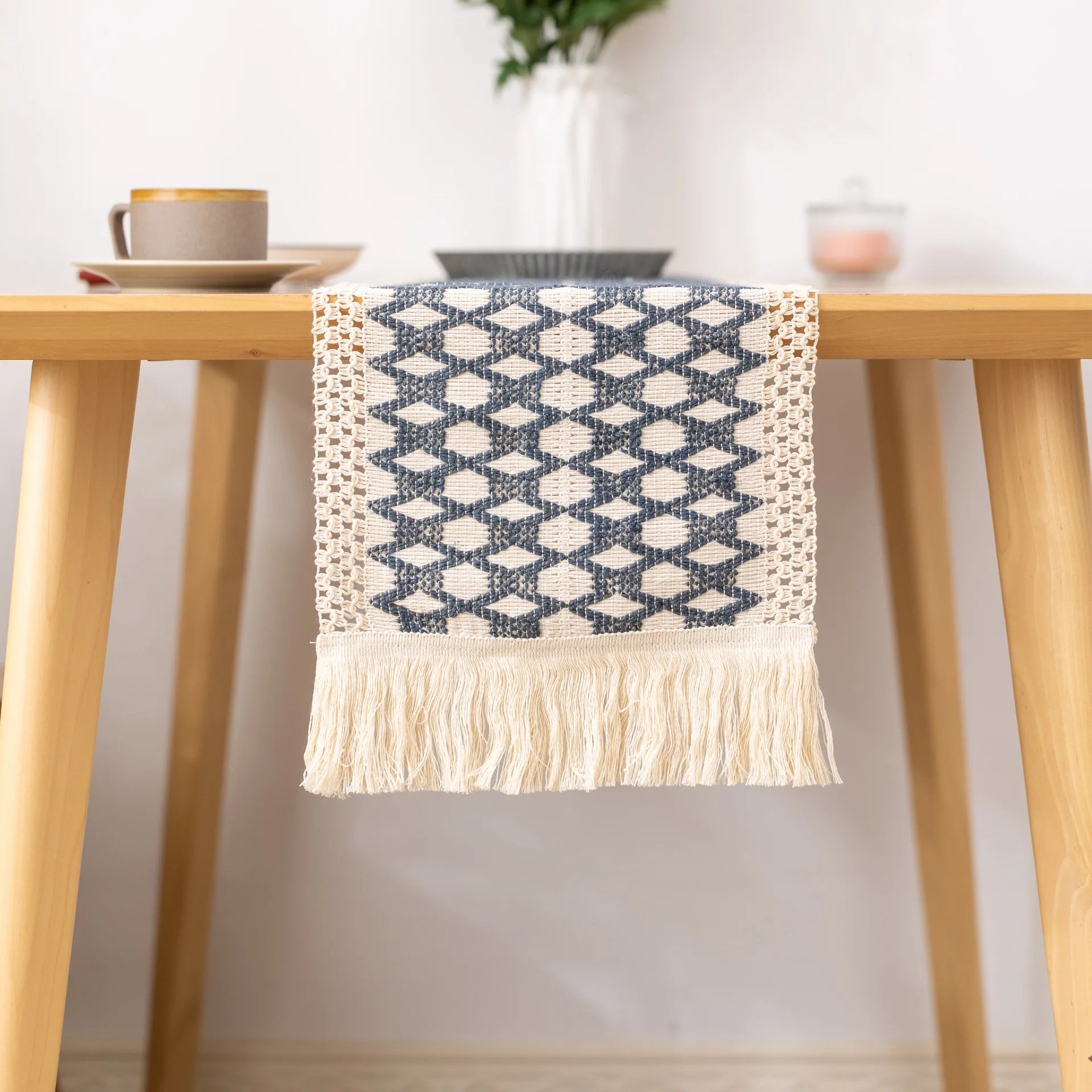 Elegant Cotton Linen Table Runner
