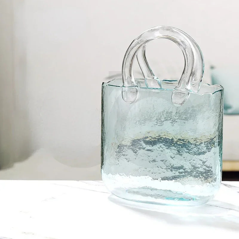Designer Bag-Silhouette Glass Vase | Nordic Luxury Home Décor