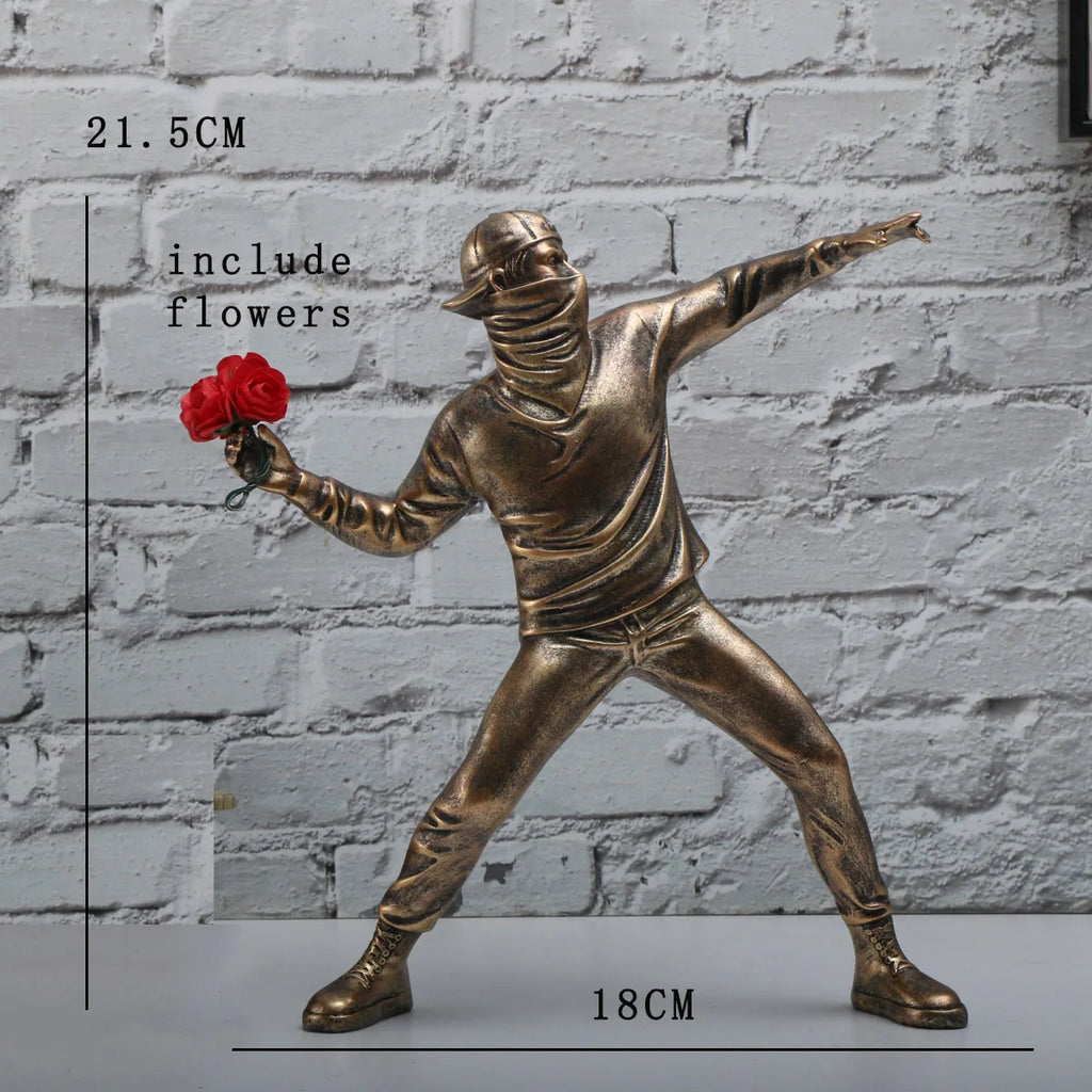 Modern Flower Thrower Figurine