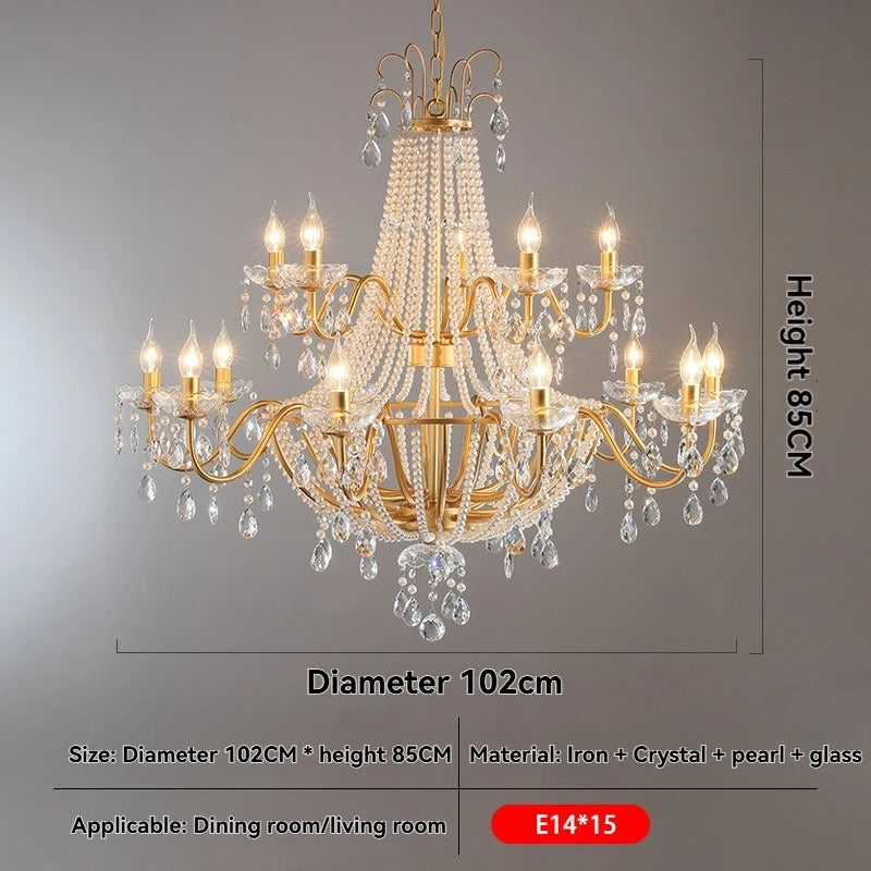 Artpad Gold Crystal Chandelier Pearl Beads Limited Edition