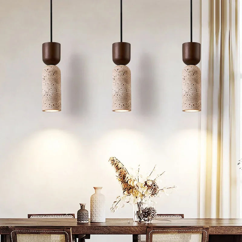 Pumous Pendant Light M069 Japanese Wabi Sabi Stone Chic Edition