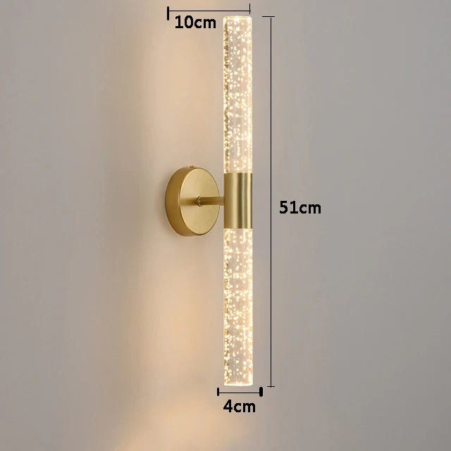 Crystal Rod LED Wall Sconce — Nordic Bubbles
