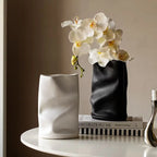 Graphic Black & White Ceramic Display Vase | Cabinet Luxury Home Décor