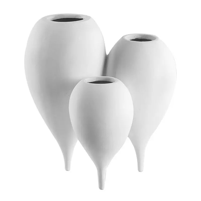 Geometric Triple Resin Vase | Sculptural Luxury Home Décor