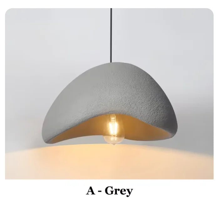 Wabi-Sabi Pendant Light | Modern LED Chandelier | White & Grey | 30–60cm