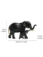 Mother & Child Elephant Sculpture | Luxury Resin Figurine for Refined Interiors