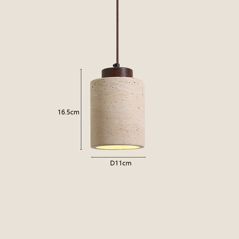 Cave Stone Pendant Light | Wabi-Sabi Bedside Lamp | Contemporary LED | E27