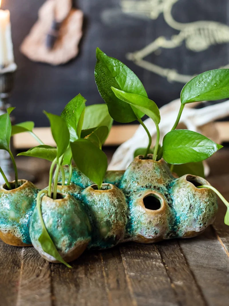 Zen Barnacle Pottery Vase | Wabi-Sabi Home Décor