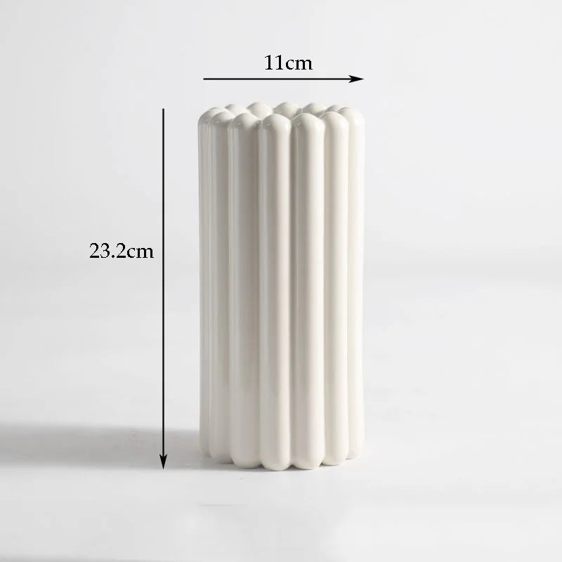 Wide-Mouth Porcelain Flower Vase | Luxury Ceramic Home Décor