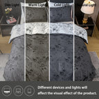 Bamboo Leaf Print Duvet Cover Set – 3-Piece Soft Polyester Bedding Collection