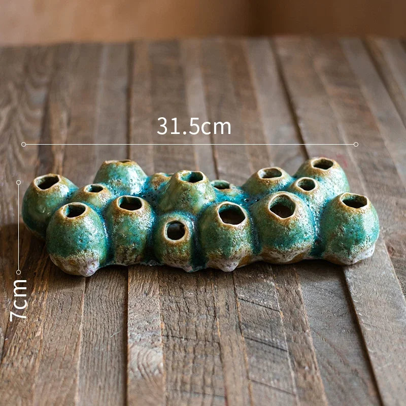 Zen Barnacle Pottery Vase | Wabi-Sabi Home Décor