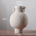 Enamel Landscape Double-Handled Ceramic Vase | Modern Retro Luxury Décor