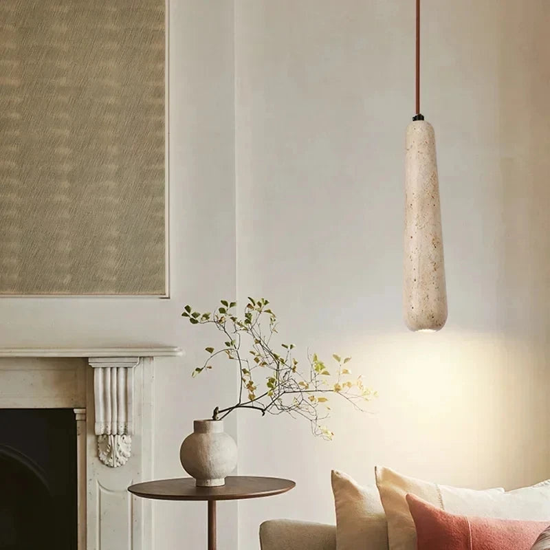 New Retro LED Japanese Cave Stone Chandelier Warm Amber Glow Limited Edition