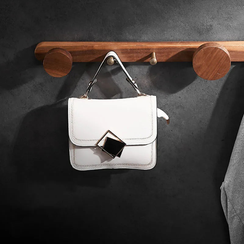 Black Walnut Solid Wood Six Hook Bathroom Coat Hook Elite