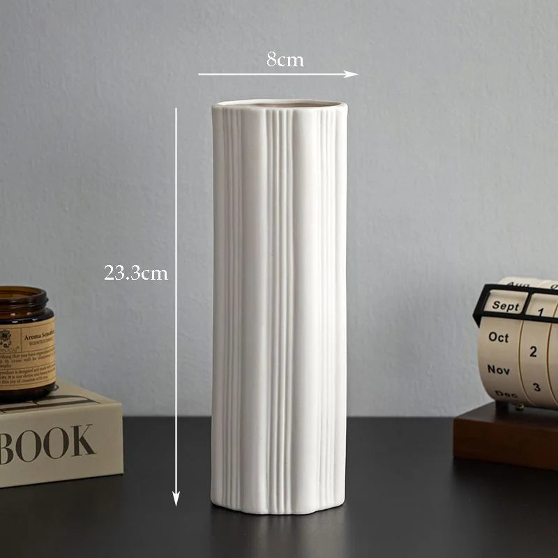 Pure White Ceramic Vase | Timeless Minimalist Home Décor