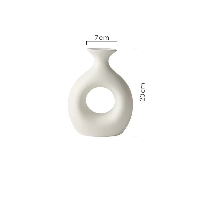Monochrome Ceramic Statement Vase | Black & White Luxury Home Décor
