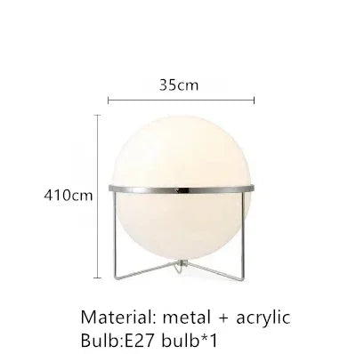 Garrault Delord Designer LED Floor Lamp | Chrome & Acrylic Ball | Luxury Living Room Statement Light