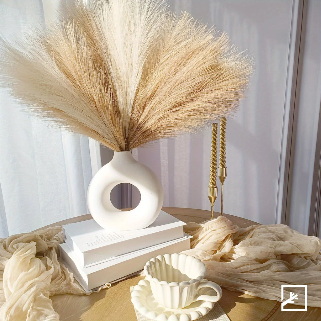Six Pieces Artificial Pampas Grass For DIY Floral Arrangements Wedding Decor