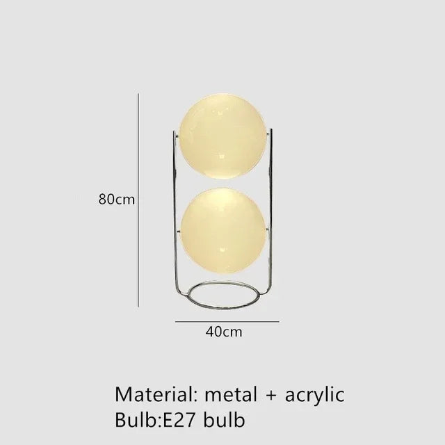 Garrault Delord Designer LED Floor Lamp | Chrome & Acrylic Ball | Luxury Living Room Statement Light