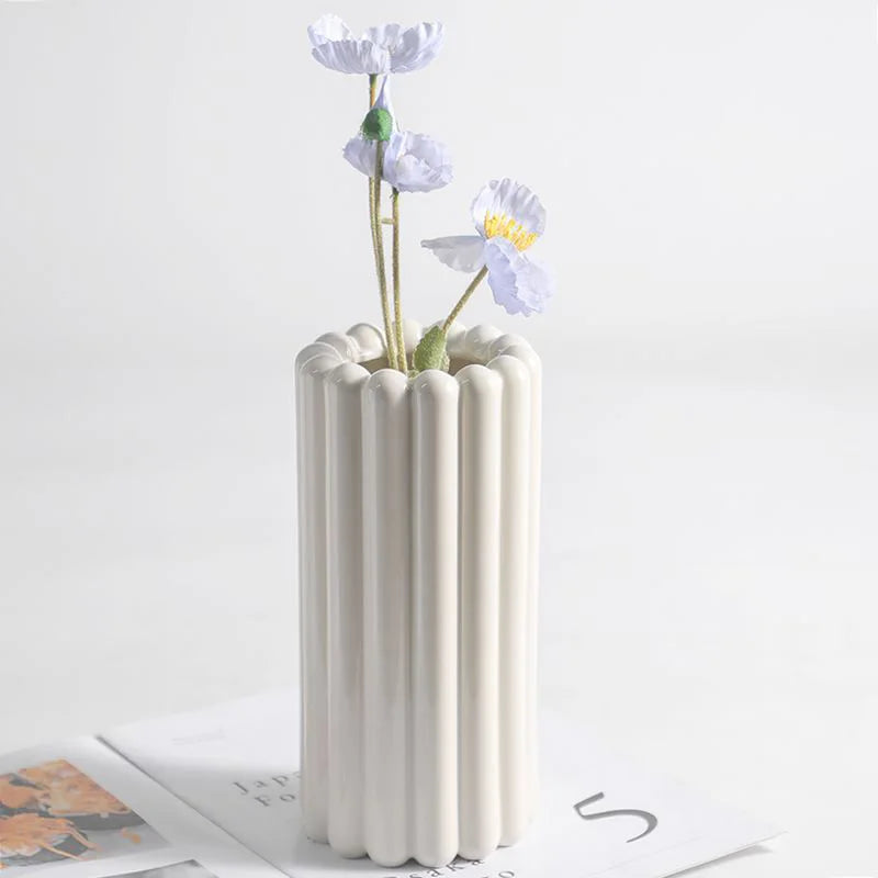 Wide-Mouth Porcelain Flower Vase | Luxury Ceramic Home Décor