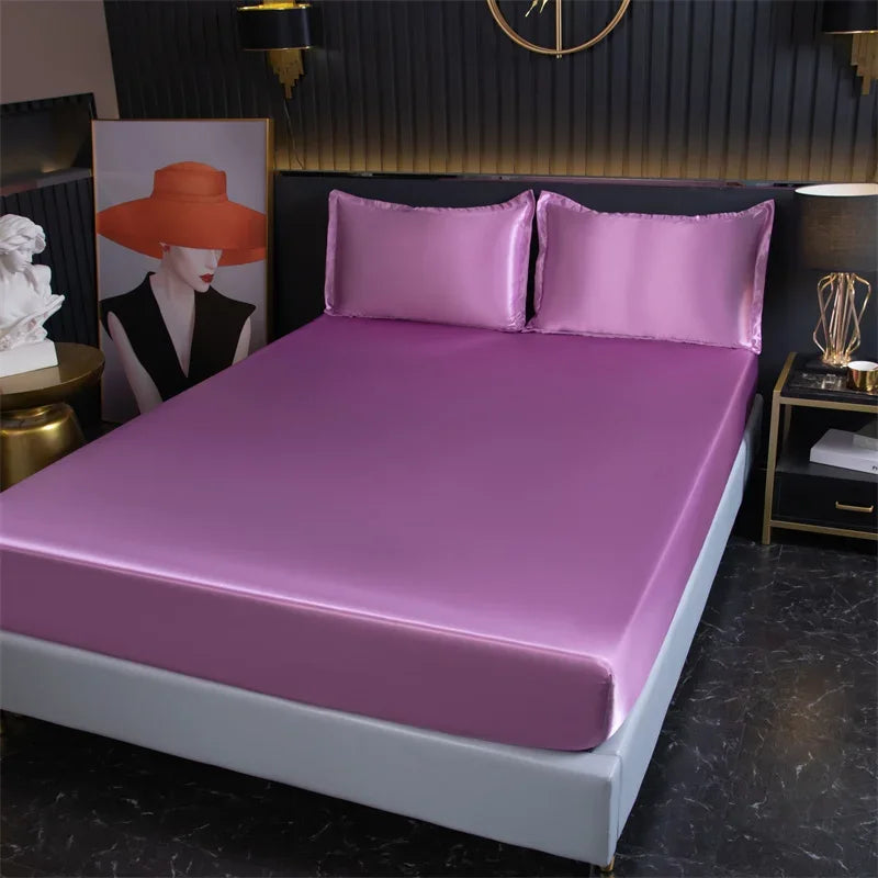 Lan Duo Mao Luxury Satin Fitted Sheet Elite Rayon Finish