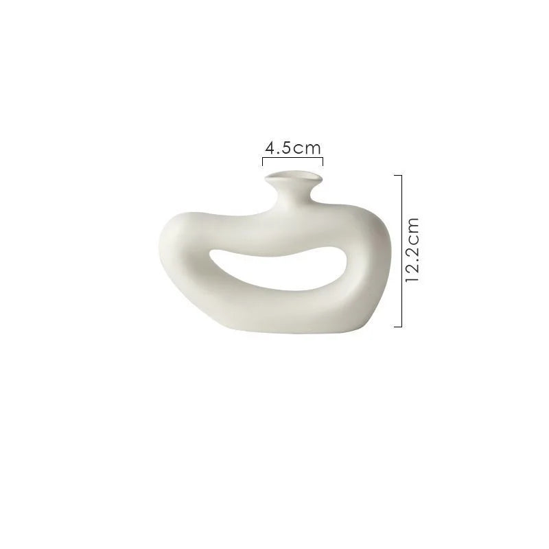 Monochrome Ceramic Statement Vase | Black & White Luxury Home Décor