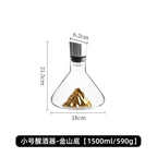 Handmade Crystal Whisky Decanter – Contemporary Home Bar Essential for Cocktail Shakers