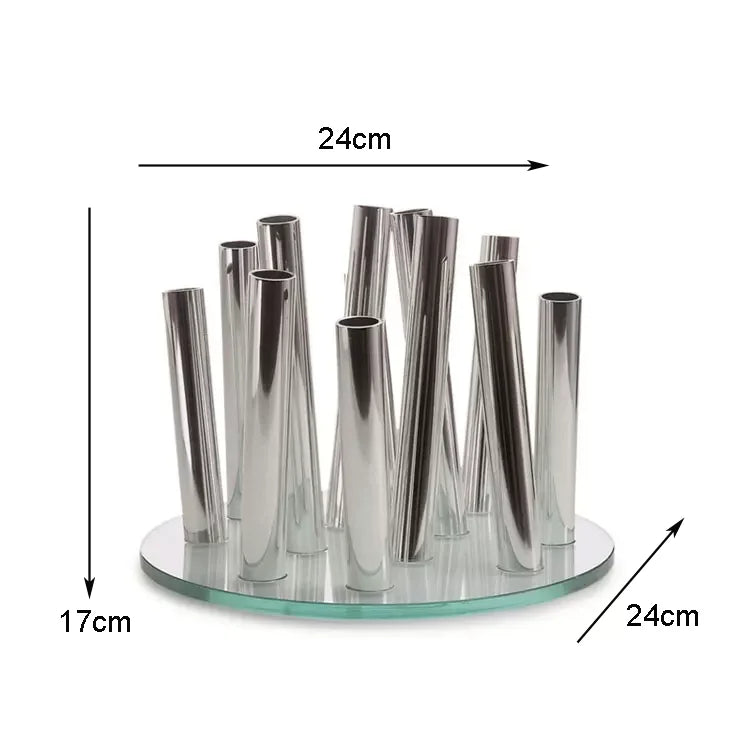 Acrylic & Stainless Steel Statement Vase | Hotel-Grade Luxury Décor