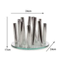 Acrylic & Stainless Steel Statement Vase | Hotel-Grade Luxury Décor