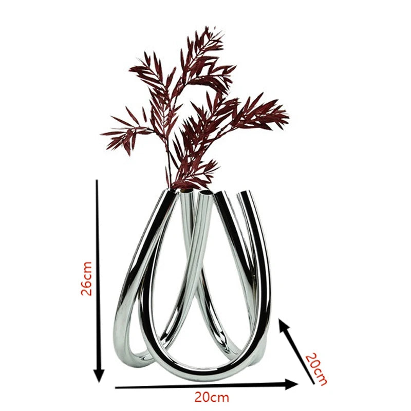 Sculptural Metal Vase | Luxury Modern Home Décor & Gift