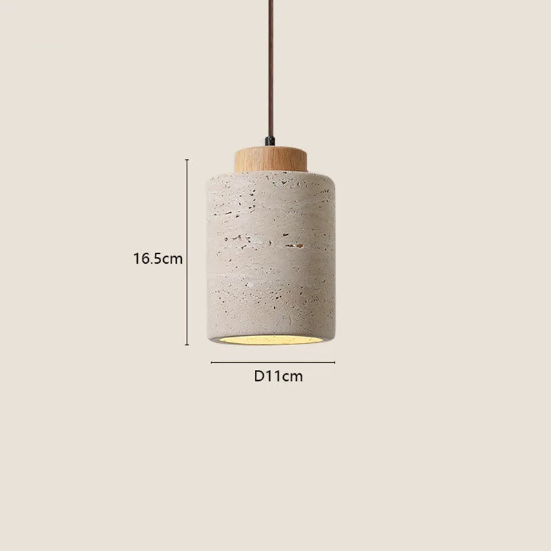 Cave Stone Pendant Light | Wabi-Sabi Bedside Lamp | Contemporary LED | E27