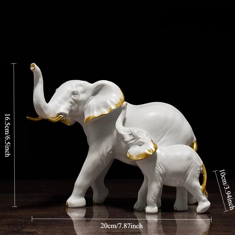 Sculptural Elephant Figurine | Luxury Resin Statue for Home Décor & Gifting
