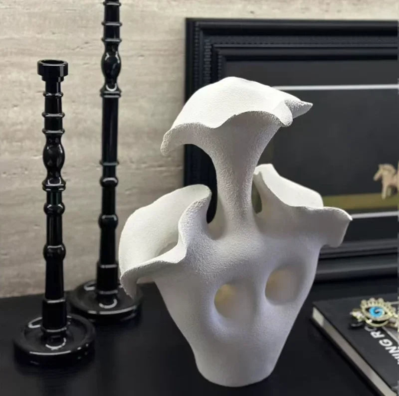Organic Resin Sculptural Vase | Modern Luxury Home Décor
