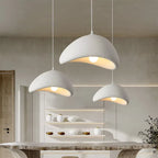 Wabi-Sabi Pendant Light | Modern LED Chandelier | White & Grey | 30–60cm