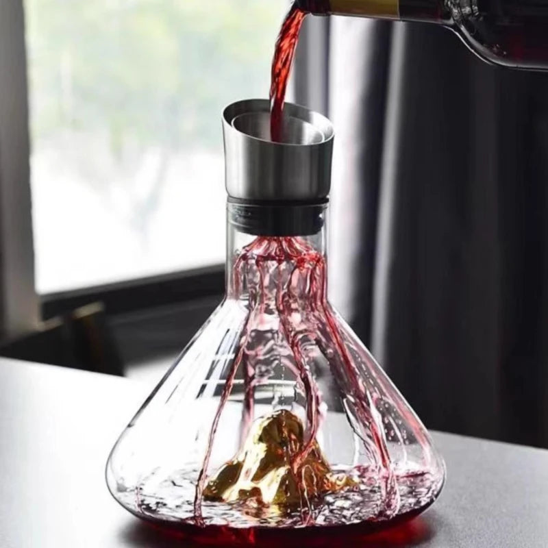Handmade Crystal Whisky Decanter – Contemporary Home Bar Essential for Cocktail Shakers